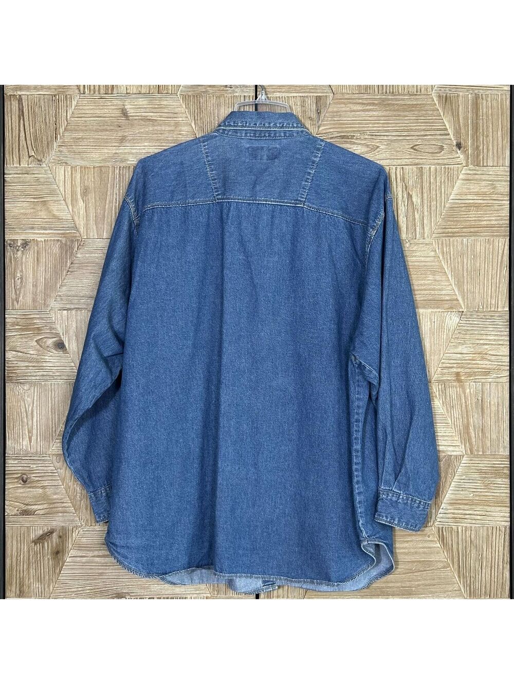 Vintage Bill Blass Unisex Adult Vintage Denim Button-Up Shirt Casual Blue XL - Picture 5 of 6